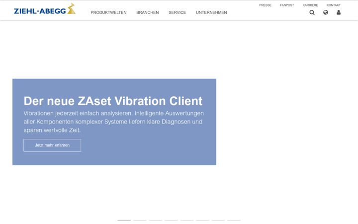 Screenshot of ziehl-abegg.com