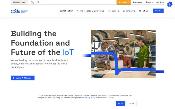 Screenshot of zigbee.org