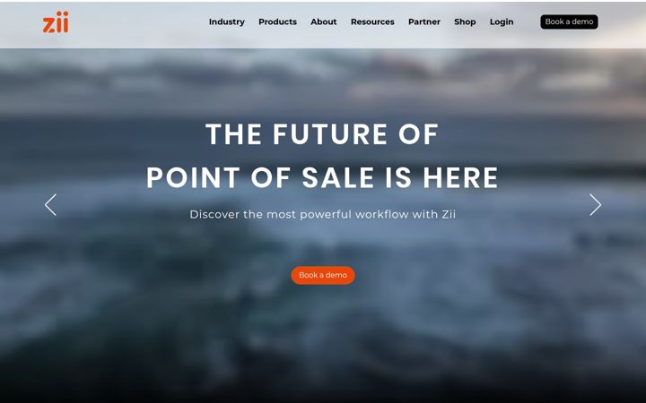 Екранна снимка на ziicloud.com