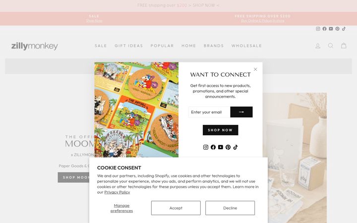 Screenshot of zillymonkey.com