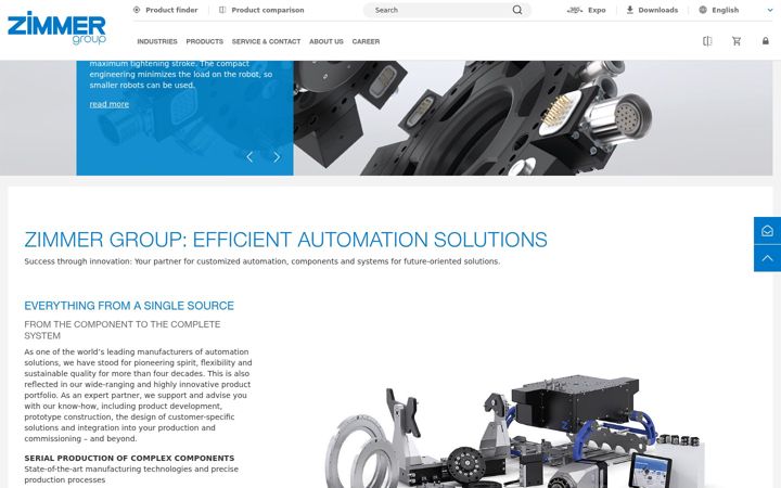 Screenshot of zimmer-group.com