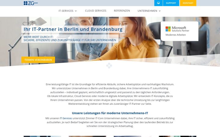 Screenshot of zimmer-gruppe.de