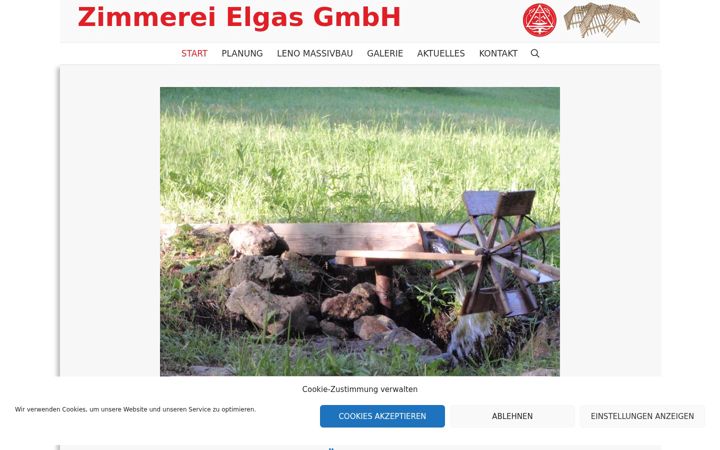 Snímek obrazovky zimmerei-elgas.de