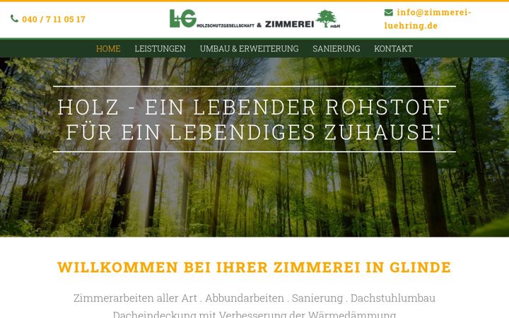 Screenshot of zimmerei-luehring.de