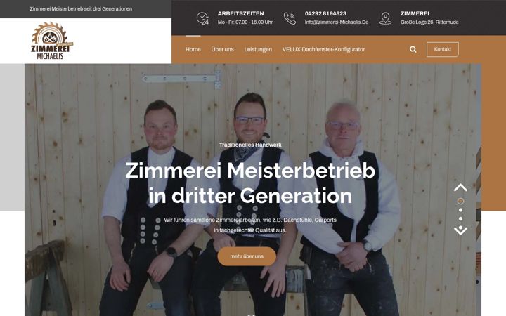 Screenshot of zimmerei-michaelis.de