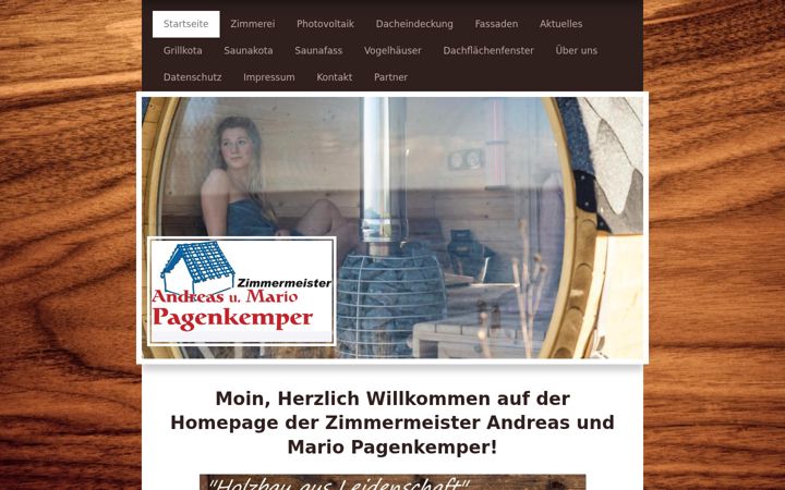 Screenshot of zimmermeister-pagenkemper.de