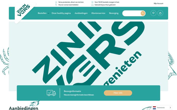 Snimka zaslona za zininvers.nl