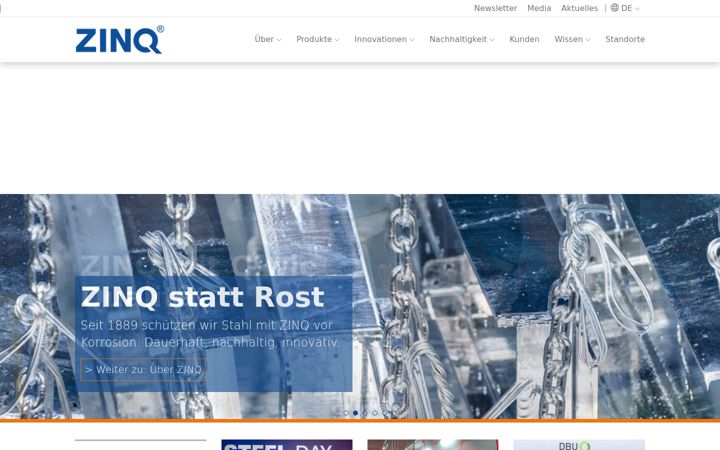 Captură de ecran a zinq.com