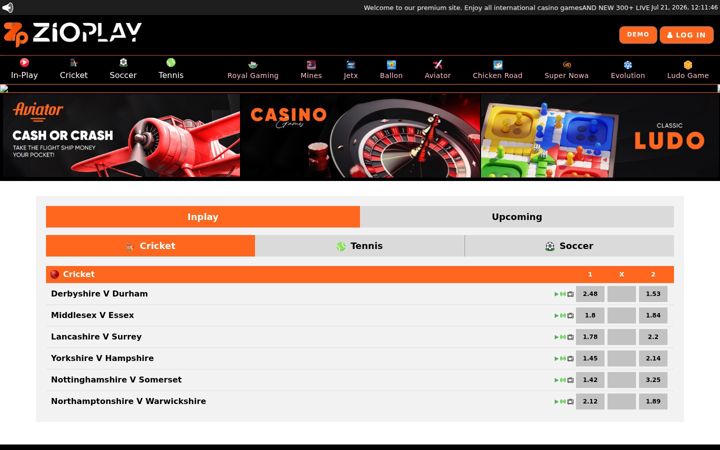 Captura de pantalla de zioplay.online