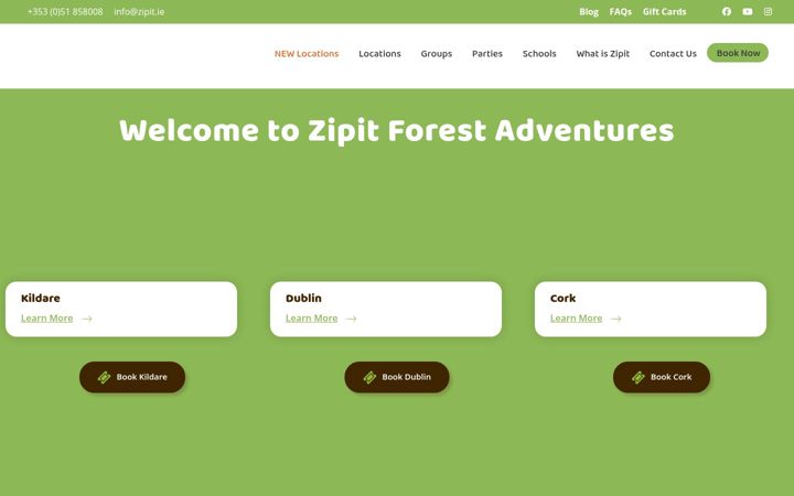 Screenshot of zipit.ie
