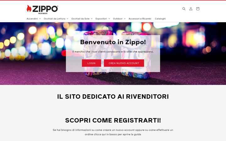 Screenshot stránky zippobusiness.it