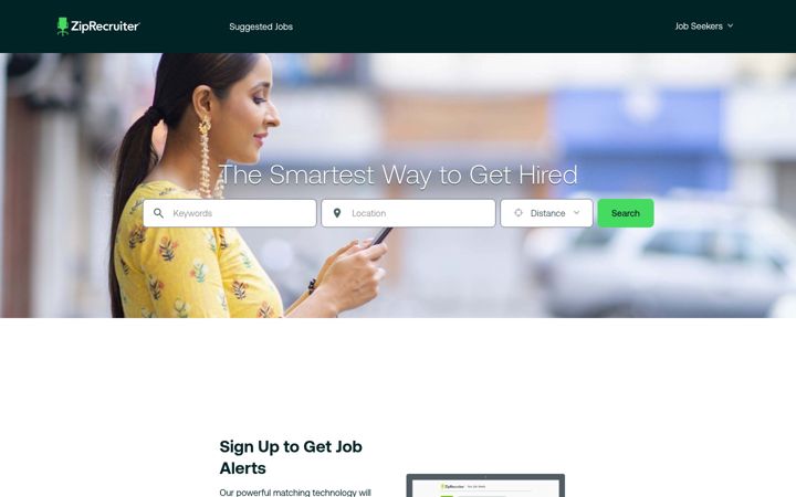 Screenshot of ziprecruiter.in