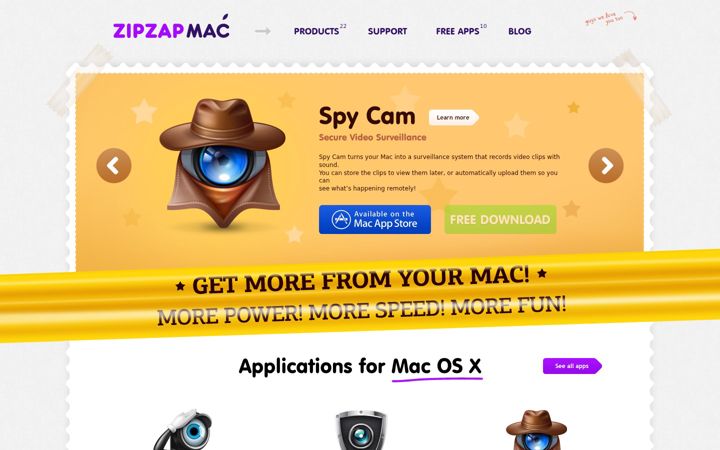Screenshot of zipzapmac.com