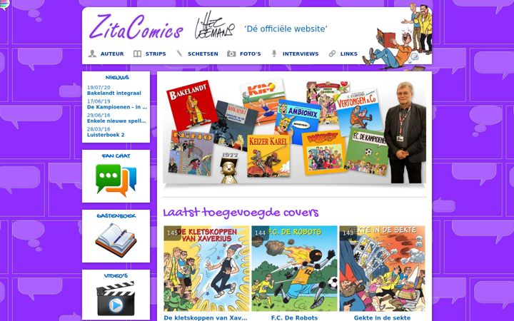 Screenshot di zitacomics.be