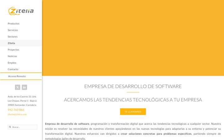 Screenshot of zitelia.es