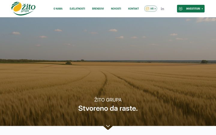 Screenshot stránky zito.hr