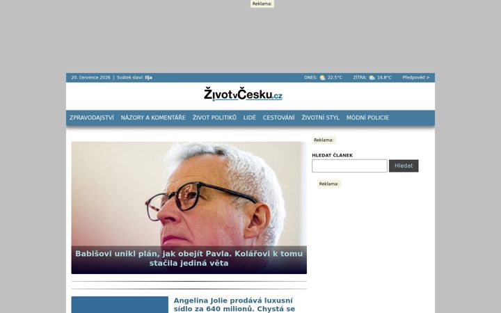 Screenshot of zivotvcesku.cz