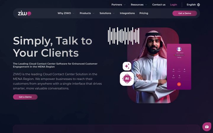 Screenshot of ziwo.io