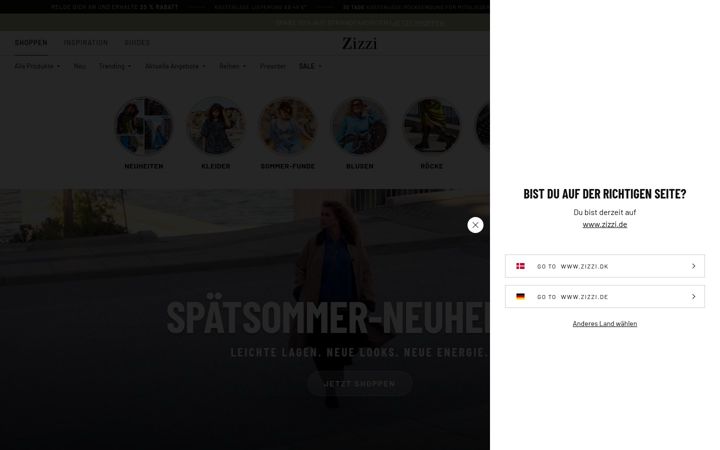 Screenshot of zizzi.de