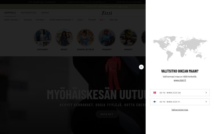 Screenshot of zizzi.fi