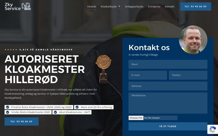 Screenshot stránky zkys.dk