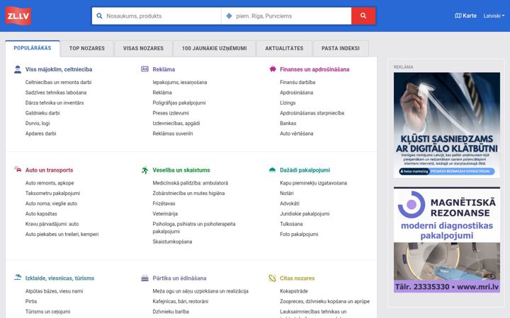 Screenshot of zl.lv