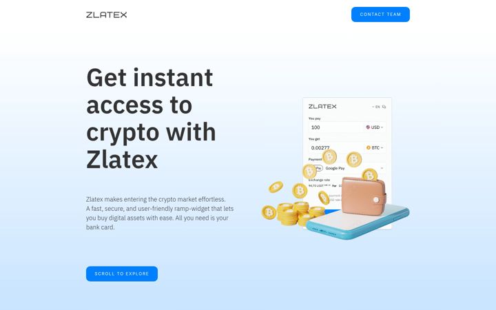 Capture d'écran de zlatex.io