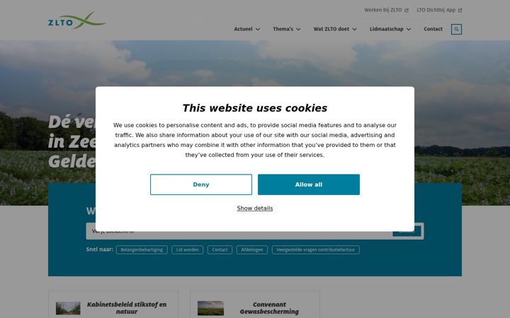 Screenshot of zlto.nl