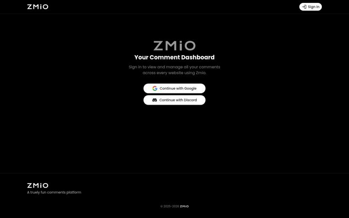 Screenshot of zmio.org