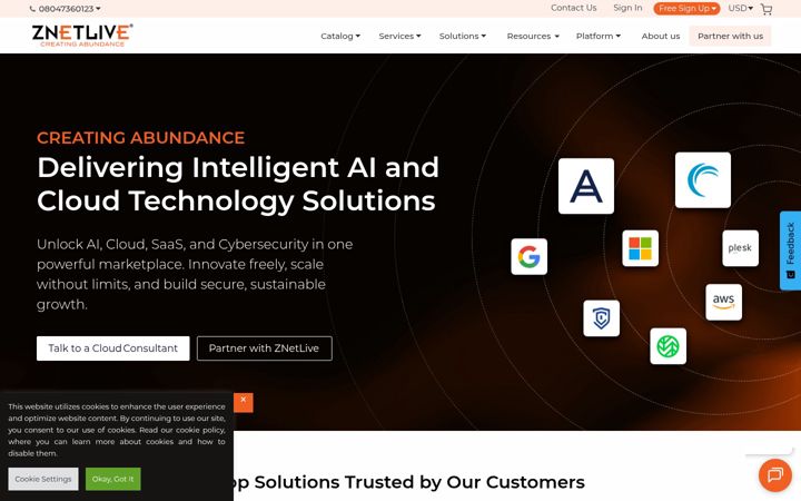 Screenshot of znetlive.com