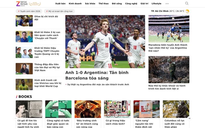 Skærmbillede af znews.vn