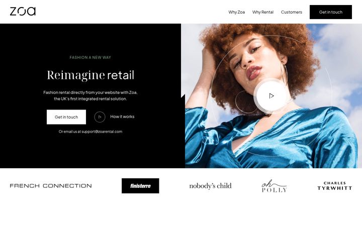 Screenshot of zoarental.com