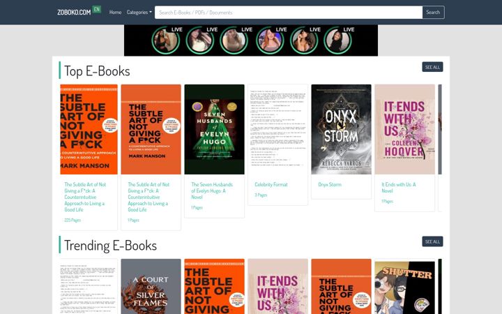 Screenshot of zoboko.com