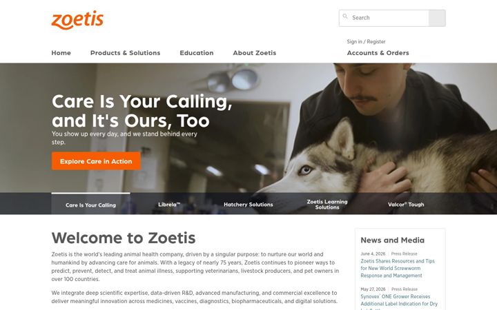Screenshot of zoetisus.com