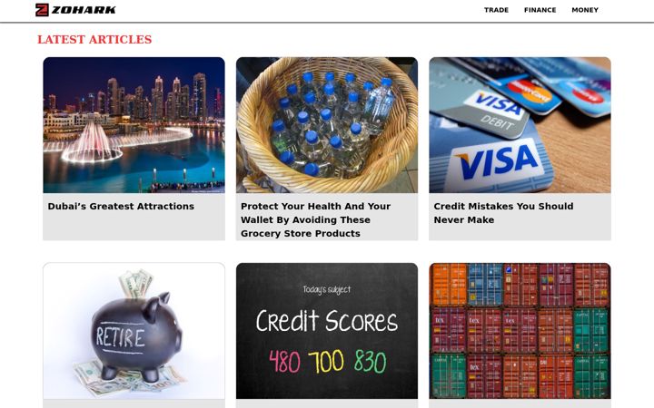 Screenshot of zohark.com