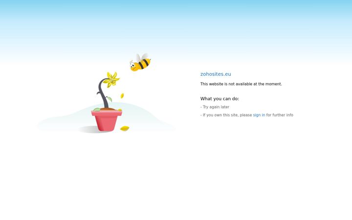 Screenshot of zohosites.eu