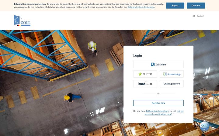 Screenshot of zoll-portal.de