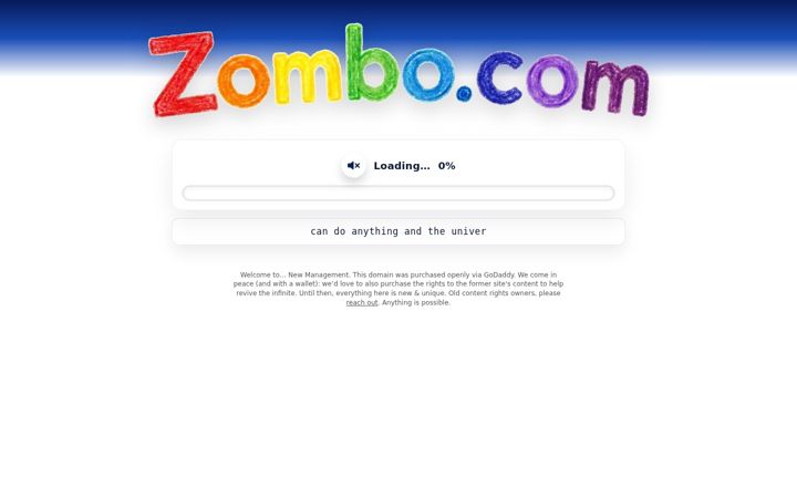 Screenshot of zombo.com