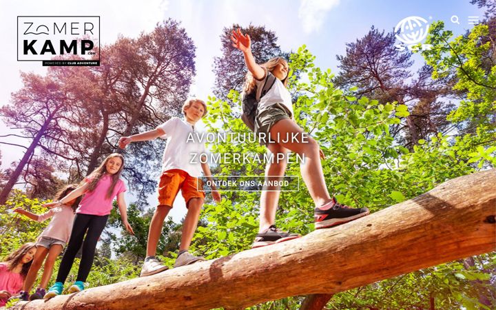 Screenshot of zomerkamp.com