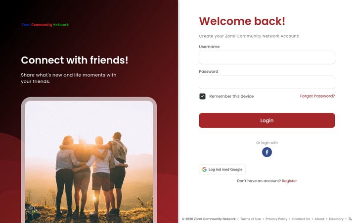 Screenshot of zomi.net
