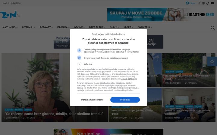 Screenshot of zon.si