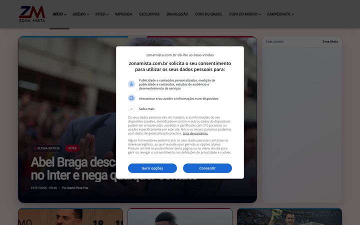 Screenshot of zonamista.com.br