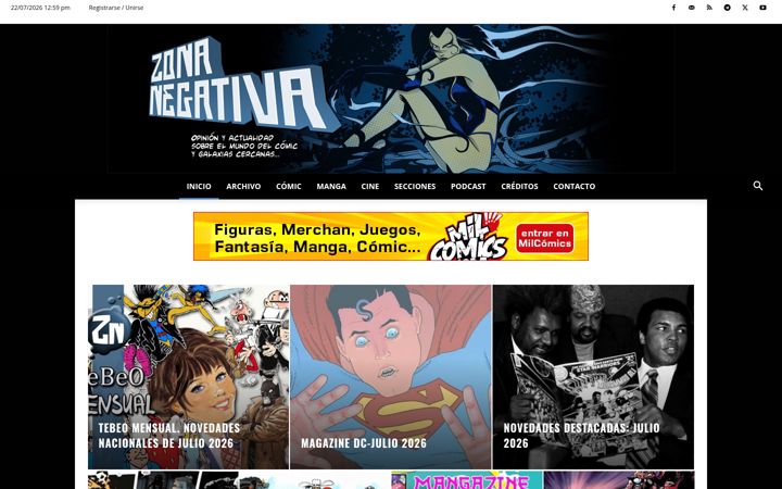 Screenshot of zonanegativa.com