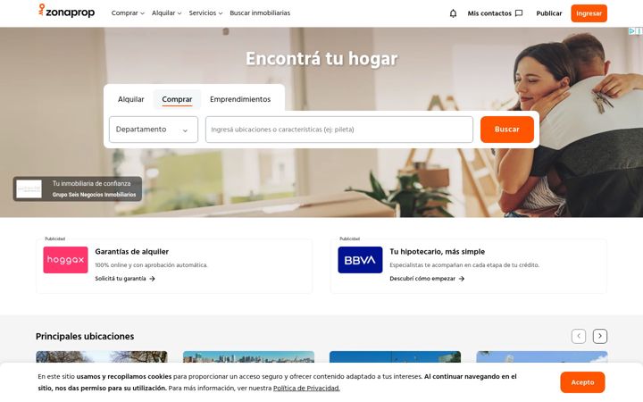 Captură de ecran a zonaprop.com.ar