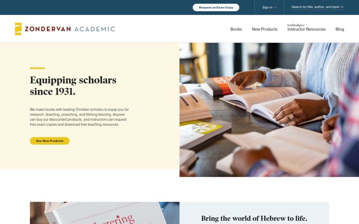 Screenshot του zondervanacademic.com