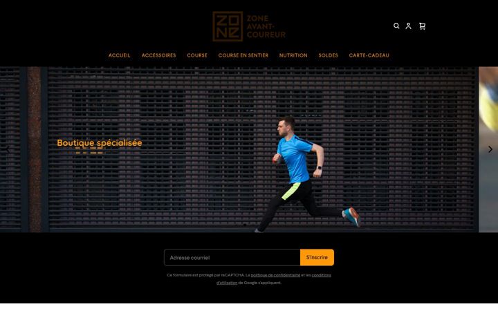 Captura de pantalla de zoneavantcoureur.ca