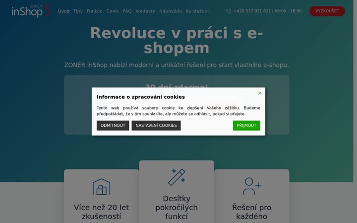 Screenshot of zoner-inshop.cz