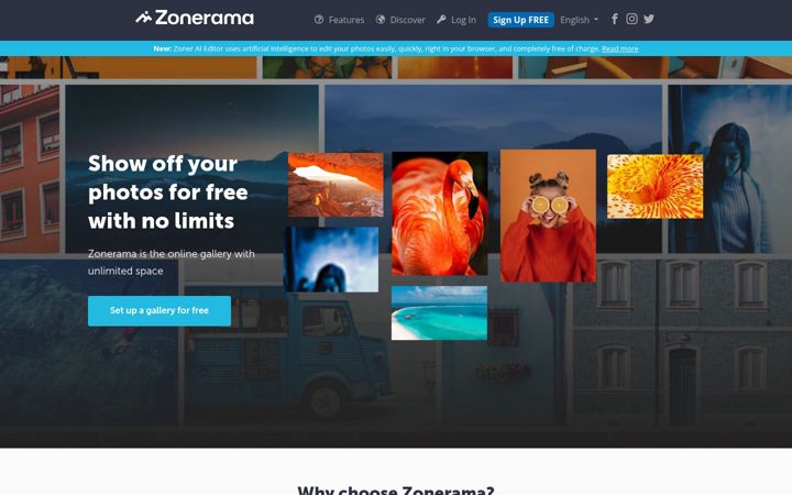 Screenshot of zonerama.com