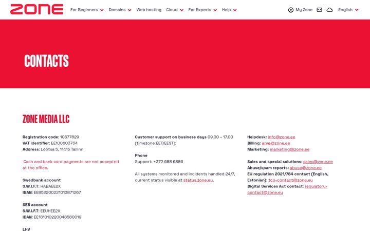Screenshot of zonevs.eu