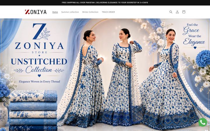 Screenshot of zoniya.com